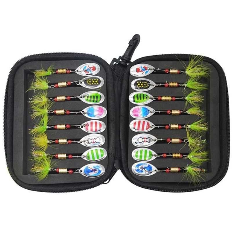 Fishing Spoons Lures Metal Baits Set Artificial Hard Bait Metal Spoon Spinner Fishing Lure Kit with Box for Freshwater SaltwaterXJ250122