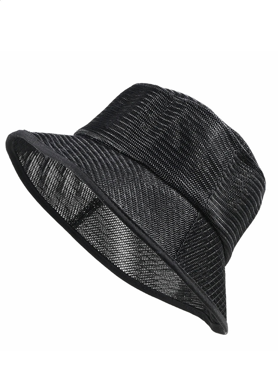 Full Mesh Oversize Panama Hat Cap Big Head Man Outdoor Fishing Sun Lady Beach Plus Size Bucket 58cm 60cm 62cm 250118