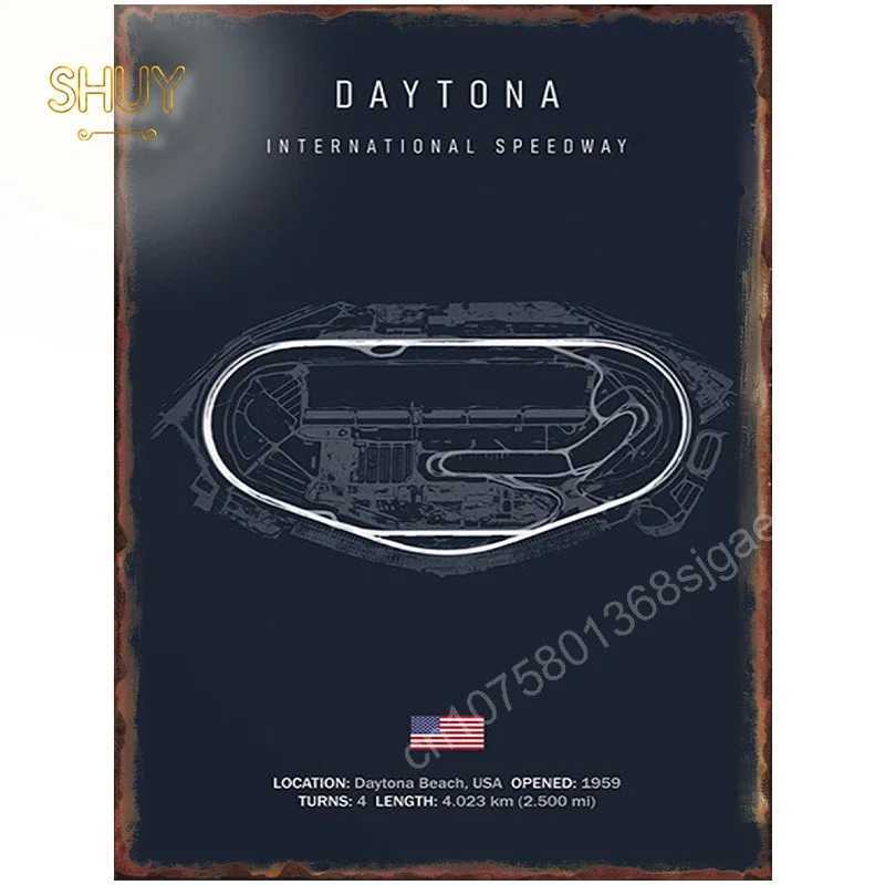 Formula 1 World Racetracks Metal Tin Sign for Room Wall Decor Poster Art Printing Pictures World Circuit Plaques Home DecorationXJ250116