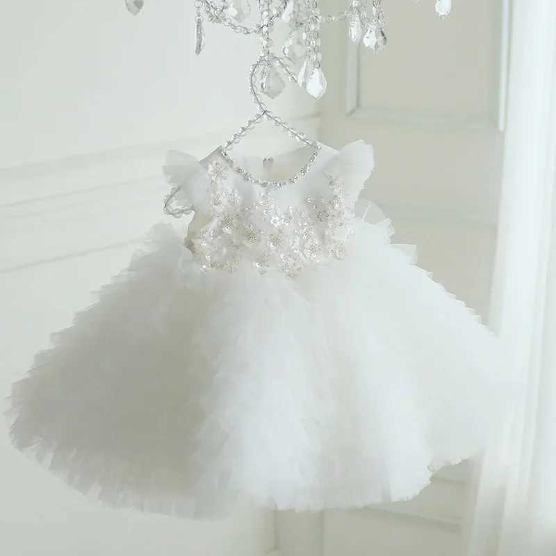 Christmas Dress Infant Baby Girls Dress Newborn Baby 1st Year Birthday Dress Toddler Flower Baby Wedding Baptism Princess Gown X250203