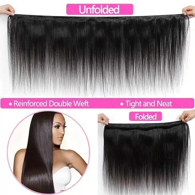 4 Bundles Indian Human Hair Straight Bundles With Clo 4x4 Lace Free Part Virgin Silky Straight Hair Extensions With CloXJ250120