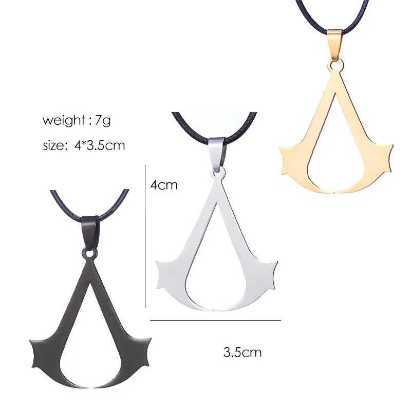 Fashion Charm Assassin Pendant Necklaces Women Hollow Out Stainless Steel Chain Necklace Geometry Students Jewelry GiftsXJ250121