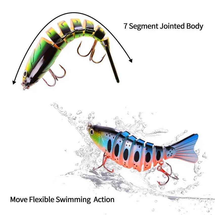 1 PCS Wobblers Fishing Lures Artificial Multi Jointed Sections Artificial Hard Bait Trolling Pike Carp Fishing ToolsXJ250122