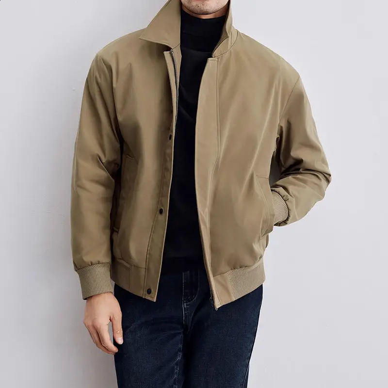Spring Korean Executive Jackets Mens Solid Lapel Button Zipper Pocket Patchwork Trendy High Quality Solid Long Sleeved Coat Top 250122