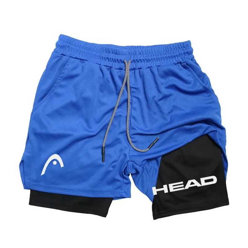 Compressed breathable running shorts for mens gym training 2-in-1 sports shorts for quick drying exercise slow jogging double-layer summer X250203