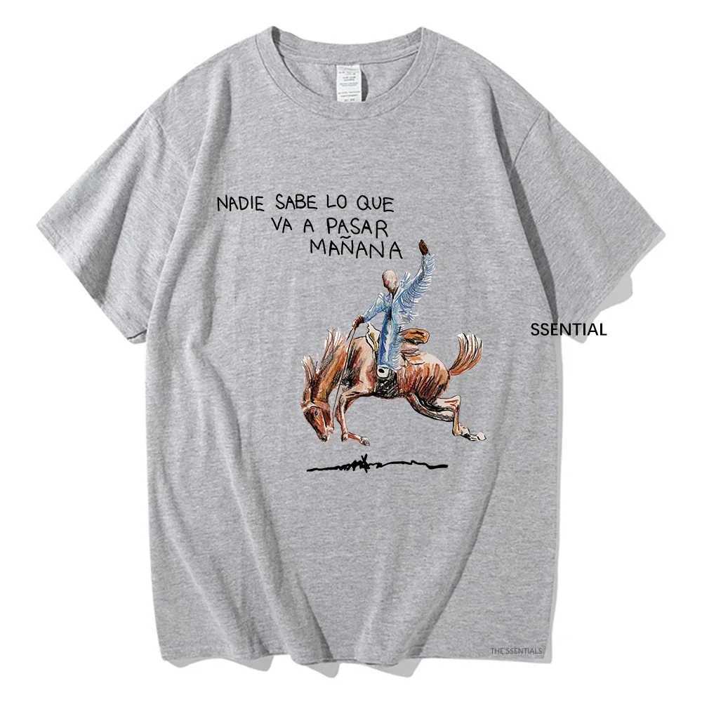 Nadie Sabe Retro T-shirt Un Preview 2023 Mens/Womens Fashion T-shirt Neutral High Quality Cotton T-shirt Funny Shirt X250203