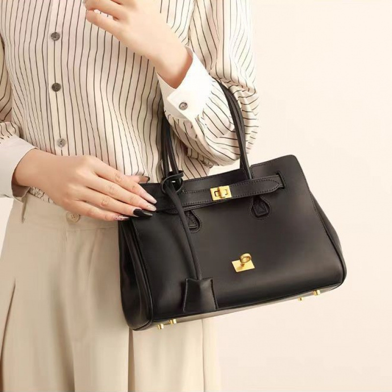 Bag Genuine Leather Women's Bag 2024 New Autumn Winter Free For Mom Bag, Atmospheric And High-End One Shoulder Crossbody Handbag