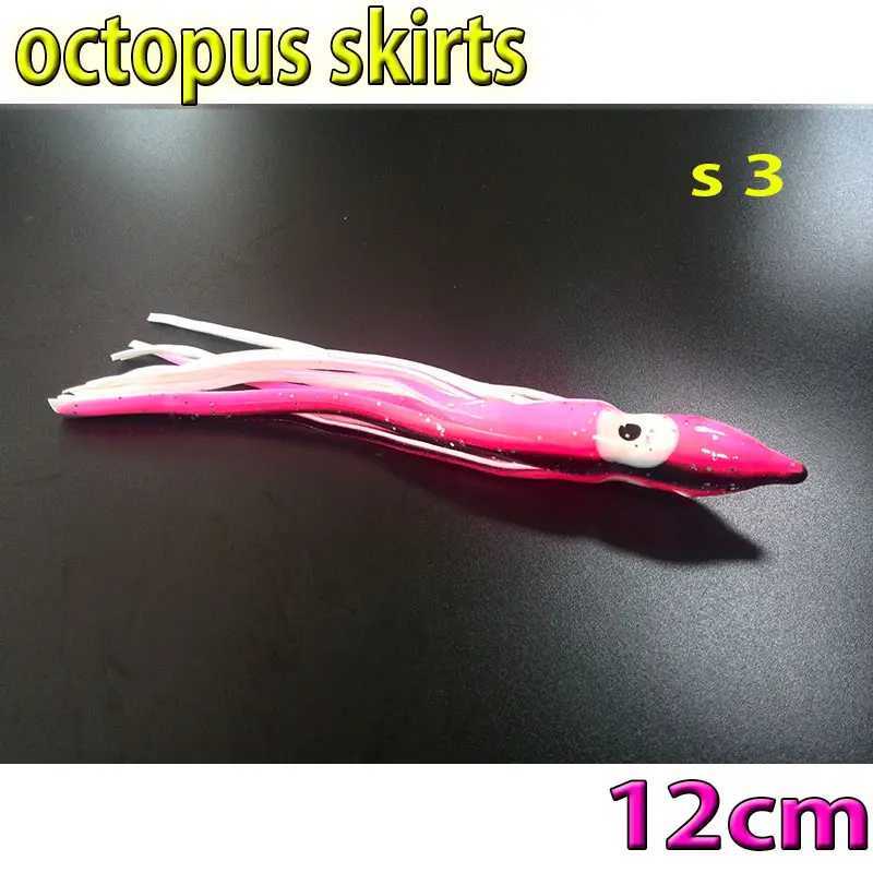 more color choose fishing octopus skirts size 12CM 26kinds color choose 10pcs/lot soft baitXJ250122
