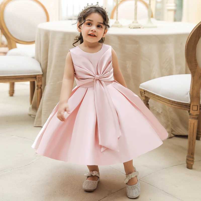 Summer Elegant 1st Birthday Dress For Baby Girl Clothing Baptism Bow Princess Dresses Party Dress Girls Costume Dress X250203