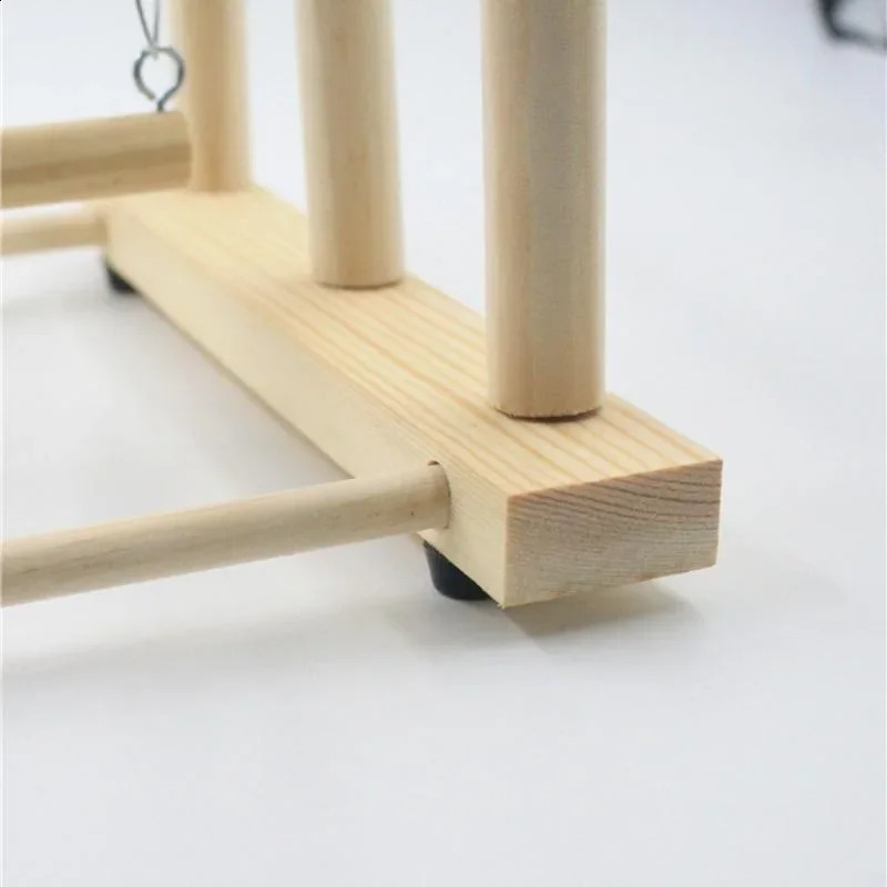 Parrot Station Rack Birdcage Play Stands Bird Wooden Playground Swing And Ladder Toy Bird Toy Supplies 250121