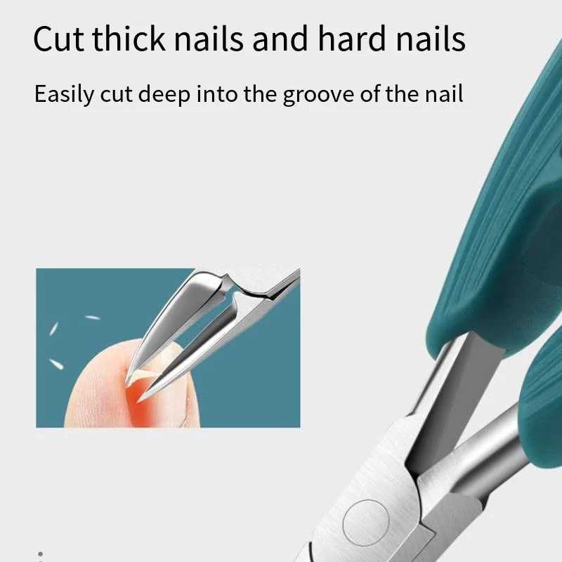 Professional Toe Nail Clippers Cutter ingrown toenail tool Thick Nails Dead Skin Dirt Remover Super Sharp Curved Nail ToolXJ250116