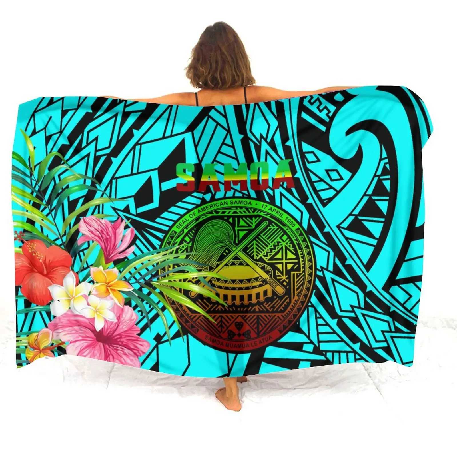 2024 New Fashion Polynesian Womens Sarong Custom Sarong Pattern Custom Name Sarong Beachfront Bikini Samoa Sarong W250120