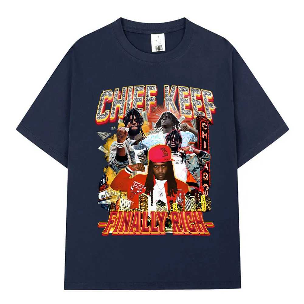 Rapper Chief Keef Finally Rich Graphic T Shirt Men Women Fashion Hip Hop Short Sleeve T-shirt 100% Cotton Oversized T-shirts Top X250203
