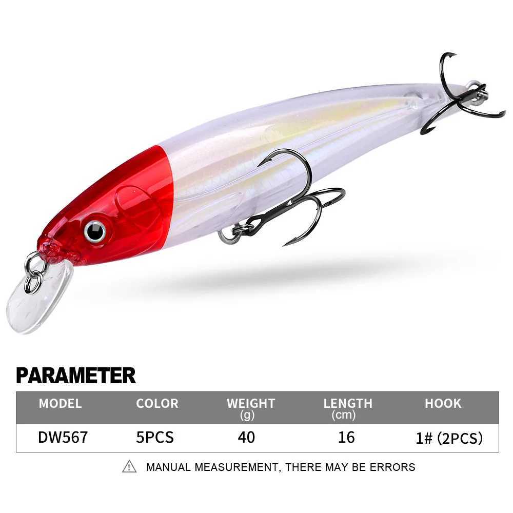 Minnow Fishing Lure 160mm 40g Floating Hard Bait Wobbler Jig Bait Crankbait Carp Striped Bass Pesca Fishing Tackle SwimBaitXJ250122