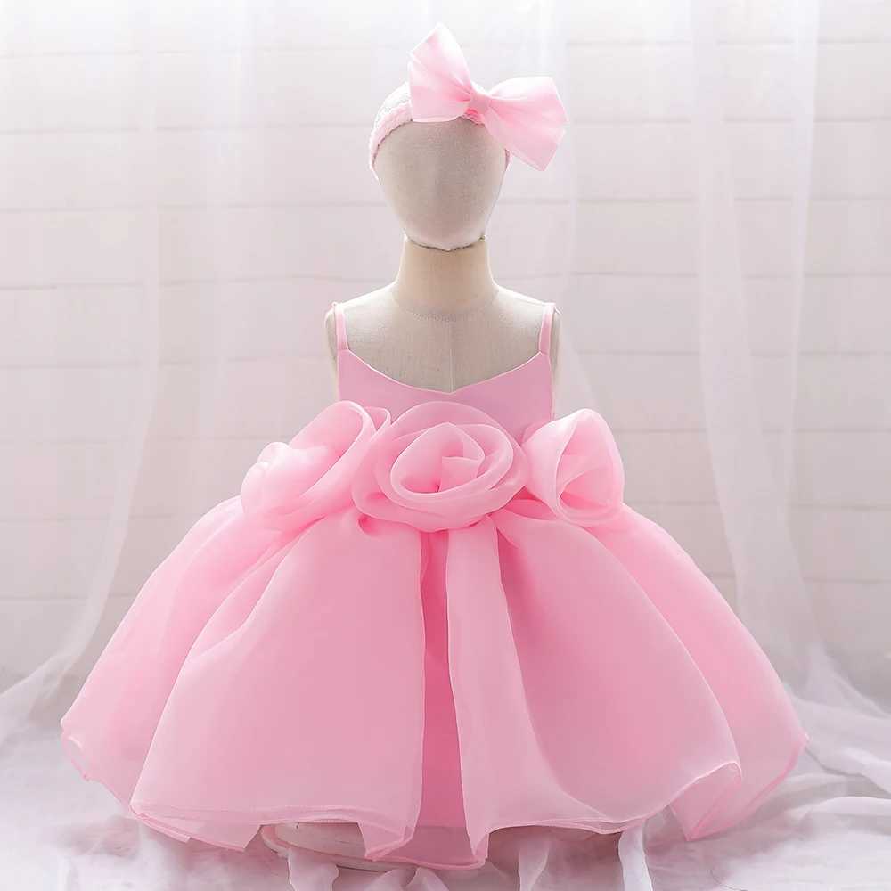 Christmas Baptism Party Dress for Girls Costume Toddler Bow 1st Birthday Flower Wedding Princess Dresses Bridesmaid Evening Gown X250203