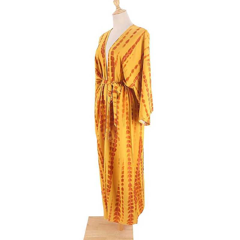 For Beach 9 Colors Bikini Cover Ups Beachwear Kimono Beach Robe Femme Long Dr Sarong Women Loose Cardigan Swimsuit Covers W250120