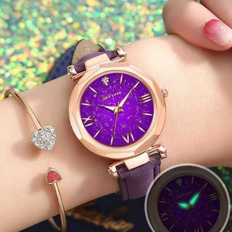 WOKAI High Quality Fashion Casual Strap Silicone Quartz Watch Female Student FL Diamond Fashion Retro Clock X250203