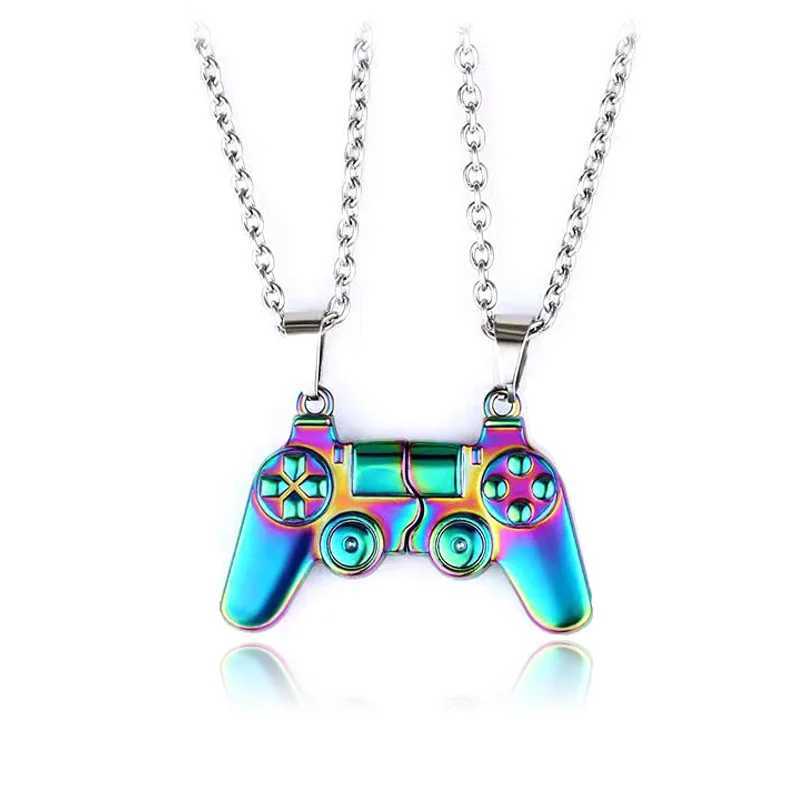 Friendship Necklace Magnet Hiphop Gamepad Pendant Clavicle Rope Chain Necklace For BFF Best Friends Birthday Valentine Day GiftXJ250121