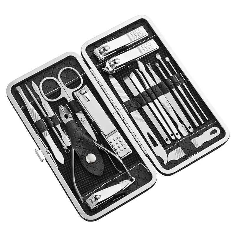19 Pcs Manicure Cutters Nail Clipper Set Stainless Steel Ear Spoon Nail Clippers Pedicure Nail Art Tool ManicureXJ250116