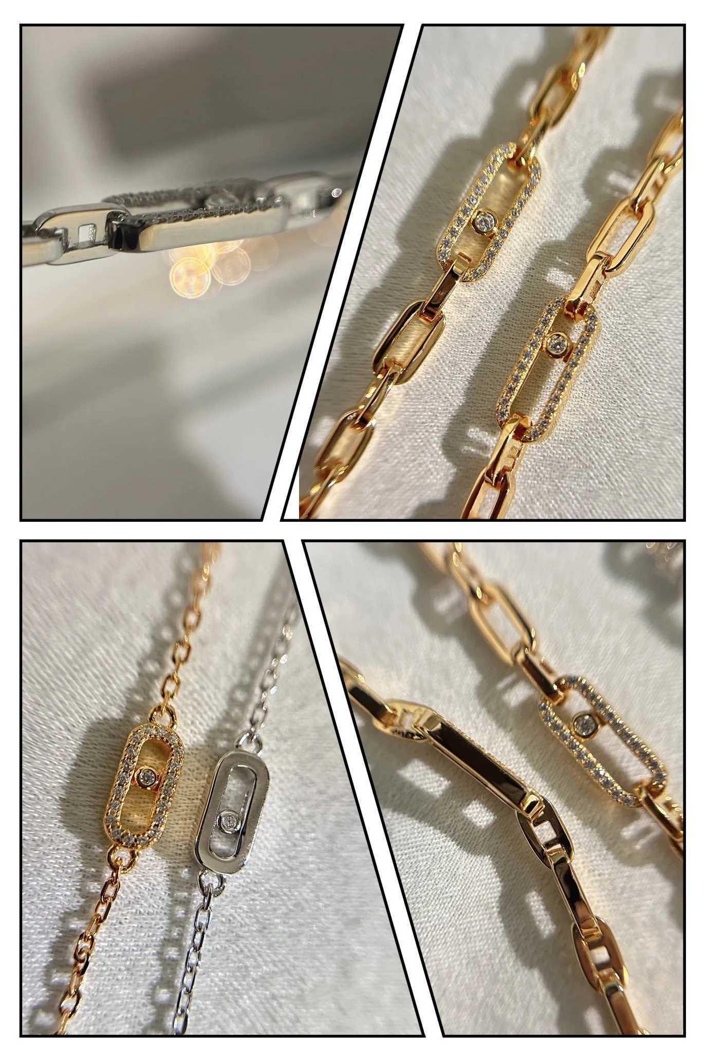 French Luxury S925 Silver Fashion Womens Extra Long Necklace With Movable Diamonds Exquisite Gifts For Banquets And PartiesXJ250114