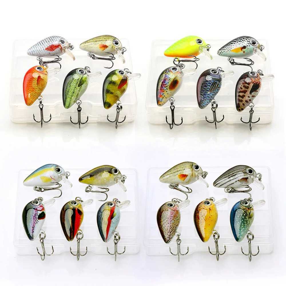 TREHOOK 5pcs 1.5g 3cm Mini Wobblers/Crankbait Fishing Lure Artificial Bait Hard Floating Wobbler for Fish Bass Fishing TackleXJ250122