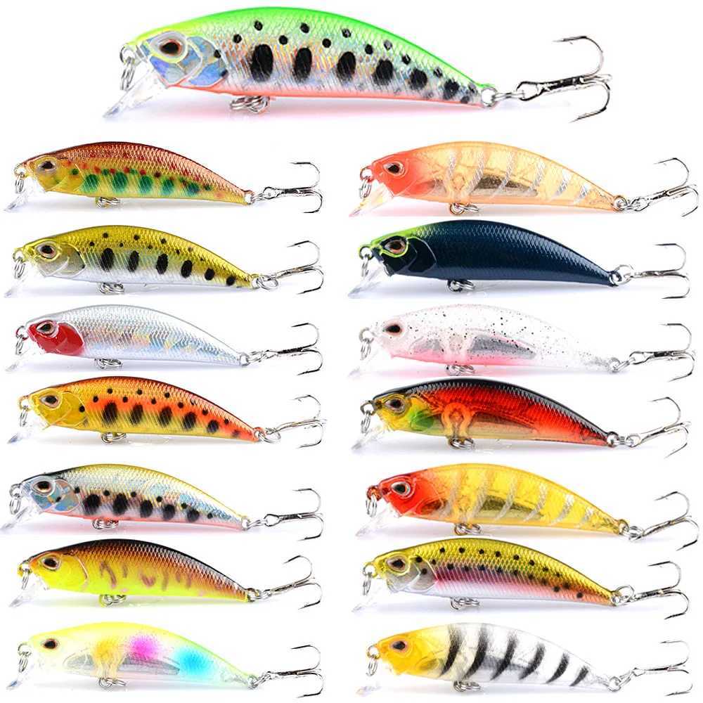 1pcs 5.5cm 5g Sinking Minnow Wobblers Fishing Lures Trout Artificial Plastic Hard Bait Jerkbait Crankbait Bass Fishing TackleXJ250122