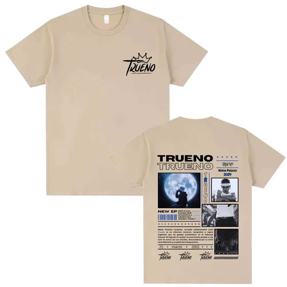 Rapper Trueno Graphic T-shirt Male Hip Hop Fashion T Shirts Mens Casual Pure Cotton Oversized Tshirt Unisex High Quality Tees X250203