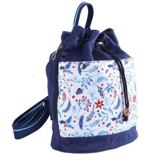 Double Shoulder Canvas Bag Backpack Female Tide New Korean Version Of Fashion Casual Polyester Fabric Knapsack