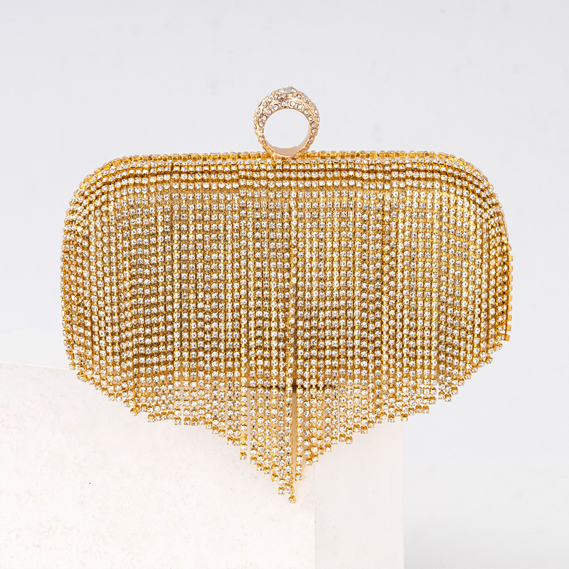 new style New Tassel Diamond Socialite Fashion Handbag, Shiny Dress, Dinner Bag, Banquet Women's Bag