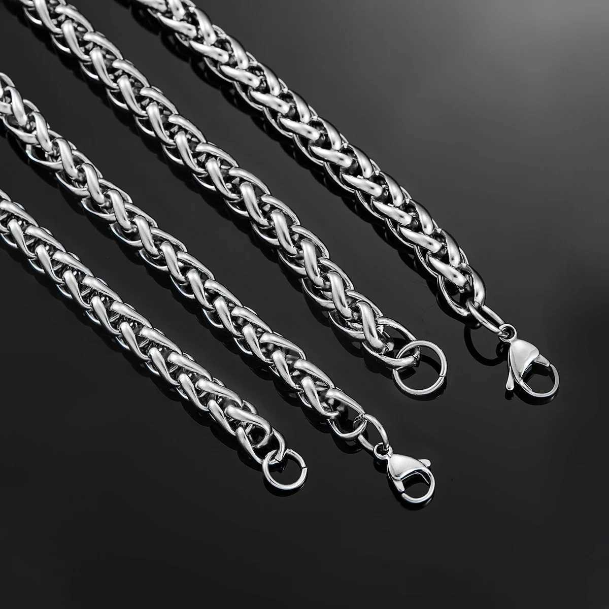 3mm/4mm/5mm/6mm/7mm/8mm Stackable Chain Stainless Steel Link Classic Curb Necklace for Men Women Jewelry 14 to 40 Inches XJ250708
