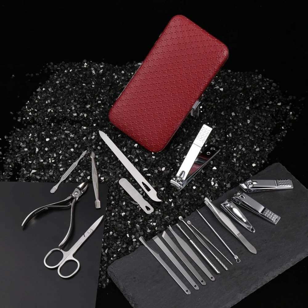 19pcs Nail Clippers Set Nail Clippers Pedicure Tool Ear Scooper Hawksbill Nail Furrow Clippers Beveled Pedicure KnifeXJ250116