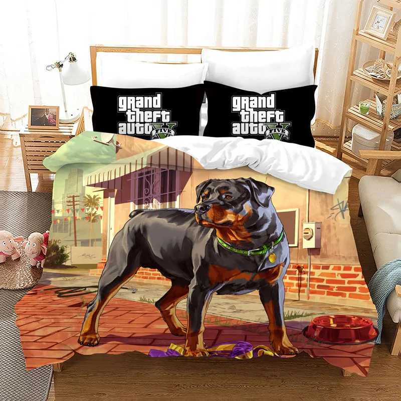 Game GTA V Bedding Set Cartoon Duvet Covers case 5 Comforter Bedding Sets Bed Linens Bedclothes(No Sheet) X250203
