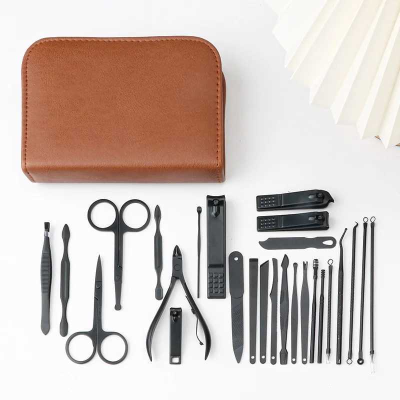 Manicure and pedicure kit high quality nail file scissors manicure pedicure set convenient to use sturdy for travel 26PCsXJ250116