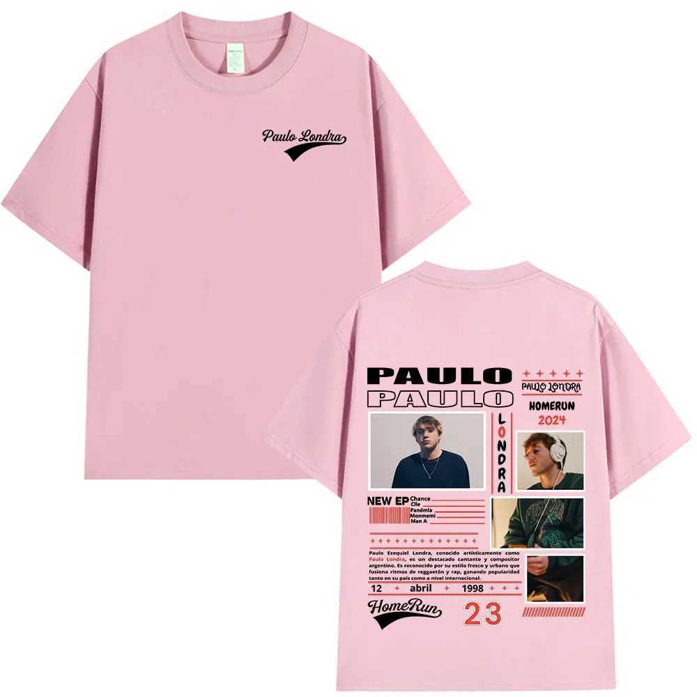Rapper Paulo London Album Merch T-shirts Mens Women Clothing Fashion Hip Hop Oversized T Shirts Cotton Cozy Short Sleeve T-shirt X250203