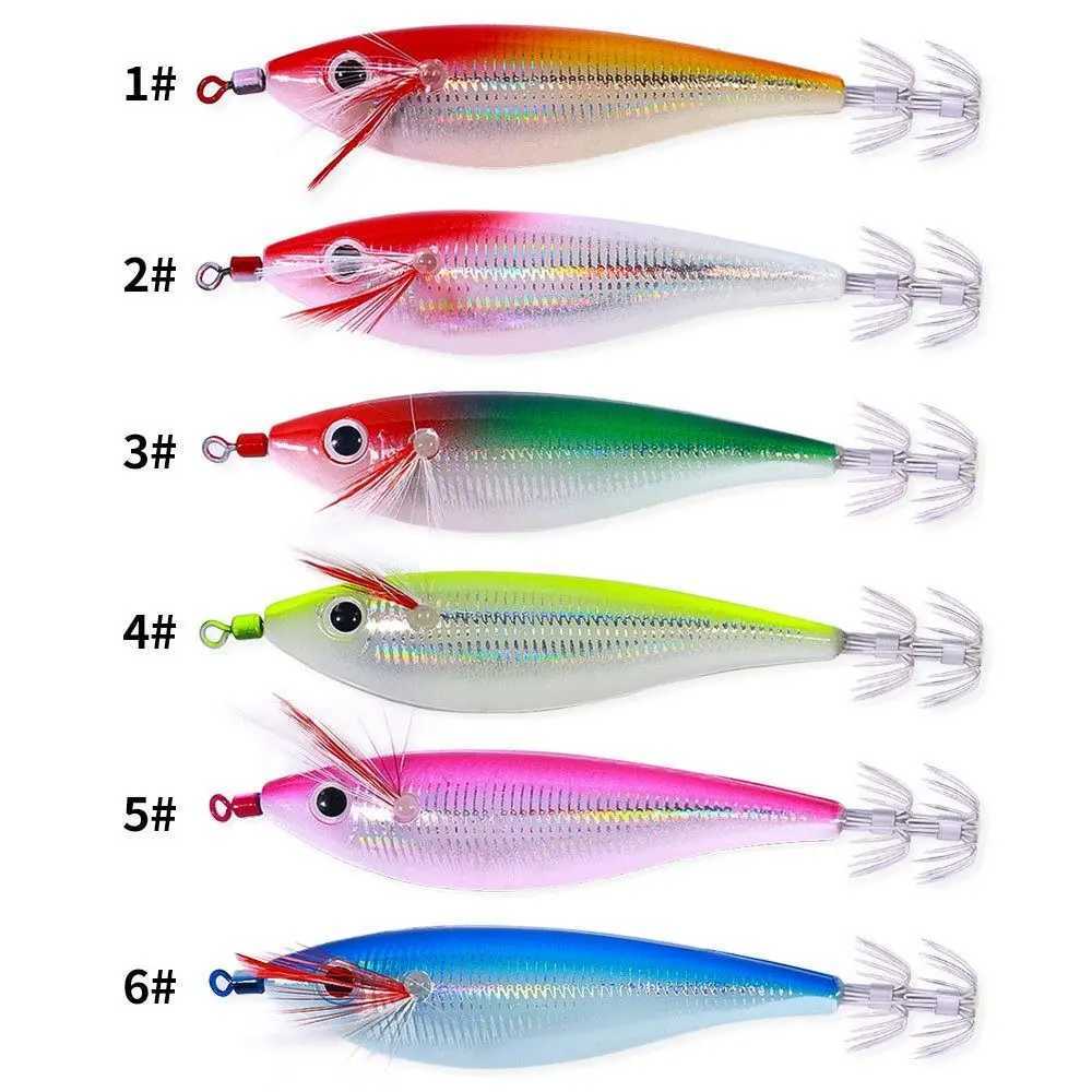 10cm 10g Fishing Lure Artificial Squid Hook Jigs Noctilucent Squid Cuttlefish Jigs Lures Wood Shrimp For Sea FishingXJ250122