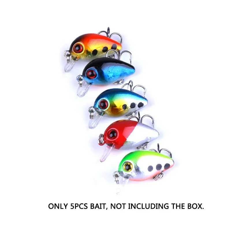 5Pcs Mini Fishing Lure Set 3cm 2/1.5g Artificial Fish Baits Topwater Crankbaits Wobblers Crank For Bass Fishing Swimbait PescaXJ250122