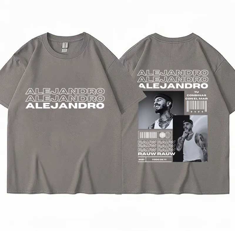 Singer Rauw Alejandro Music Album Todo De Ti Tshirt Mens Vintage Gothic Fashion 90S Tee Shirt Oversized Cotton Street T-Shirts X250203