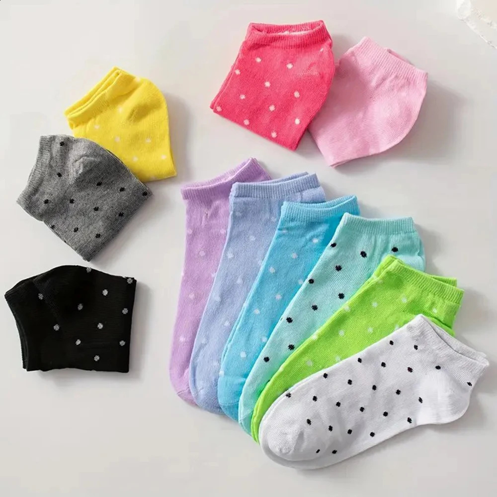 10/20/30 Double Candy colored Women Short Socks Fashion Colorful Stripes Soft Comfortable Breathable Casual Women Ankle Socks 250121