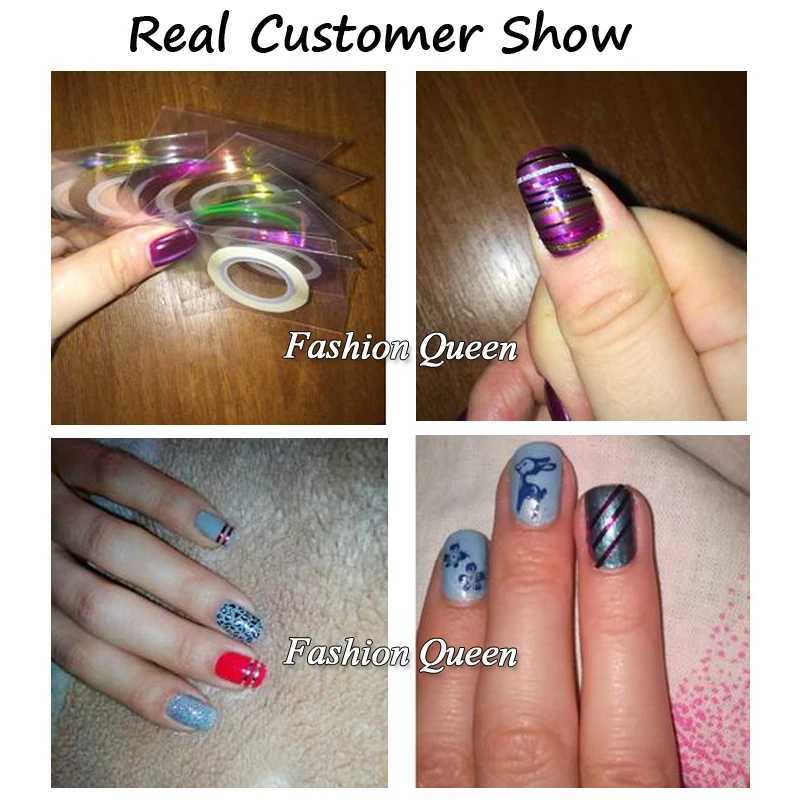 10pcs Nail Striping Tape Metallic Yarn Line 3d Nail Art Tool Color Rolls Nail Decals DIY Nail Tips Sticker DecorationXJ250120