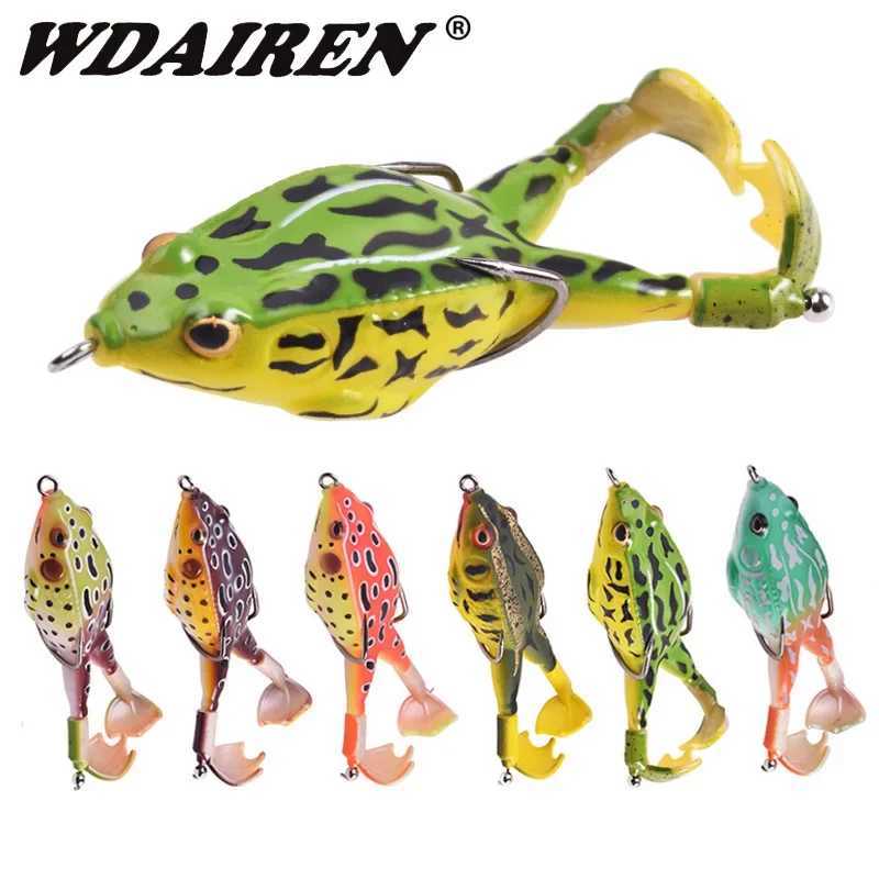 1 Pc Topwater Frog Fishing Lure 9cm 13.5g Propeller Flipper Duckling Soft Baits for Bass Catfish Isca Silicone Artificial BaitXJ250122