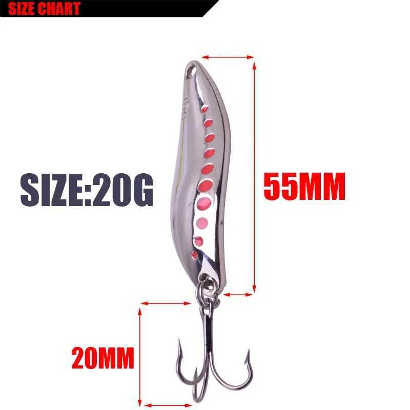 1Pc Metal Fishing Lure 10g 15g 20g Spoon Lure Spinner Bait Fishing Tackle Hard Bait Spinner Bait Isca Artificial Peche WD-441XJ250122