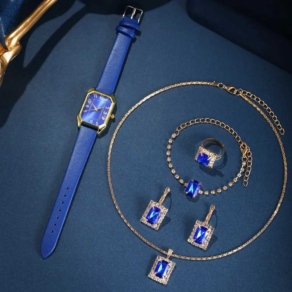 6/5/1PCS Luxury Fashion Square Wens Watches Brand Ladies Quartz Wristwatch Jewelry Set Classic Simple Femme Womens Watch X250203