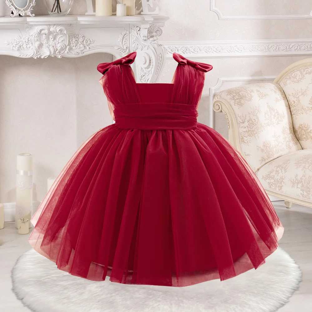 Summer Dress Girl Party Dresses Girls 1st Birthday Princess Gown Toddler Formal Evening Tulle Clothing Kids Holiday New Costumes X250203
