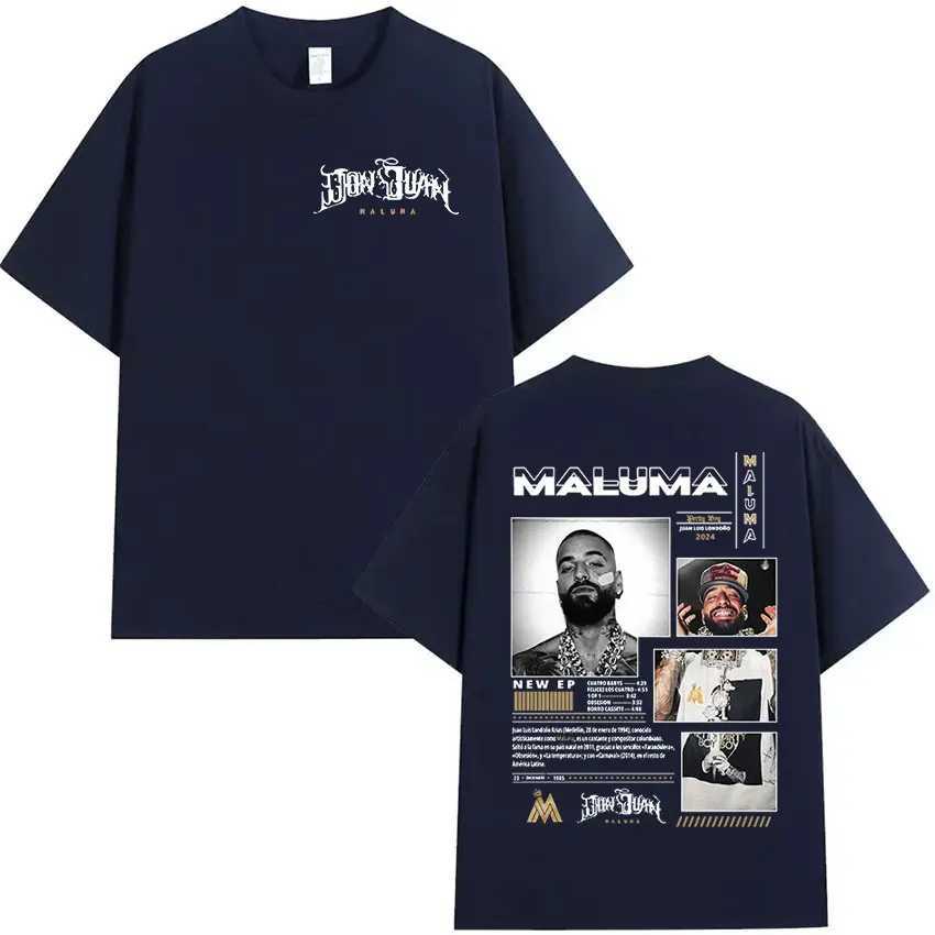 Rapper MALUMA Tour 2024 Graphic T Shirt Men Retro High Quality Fashion T-shirt Hip Hop Oversized Cotton Tshirt Unisex streetwear X250203