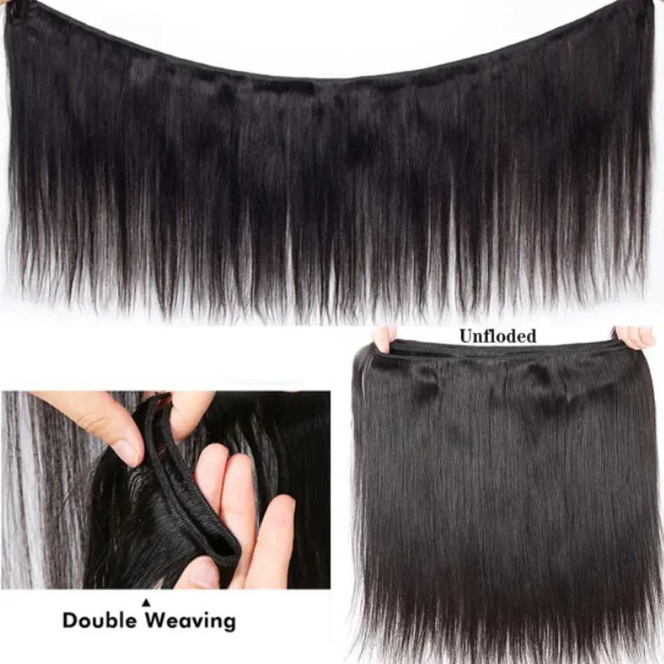 Jessenia Hair 4x4 HD Lace Clo Straight Hair 3 Bundles With Clo Malaysian Hair Bundles With Clo 100% Human Hair WeaveXJ250120