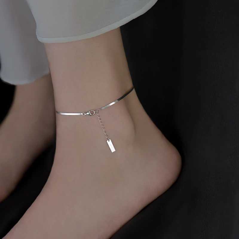 Classic Snake Chain Anklet Women Trend Silver Color Width Stainl Steel Anklets For Women Beach Foot Accories Jewelry GiftXJ250121