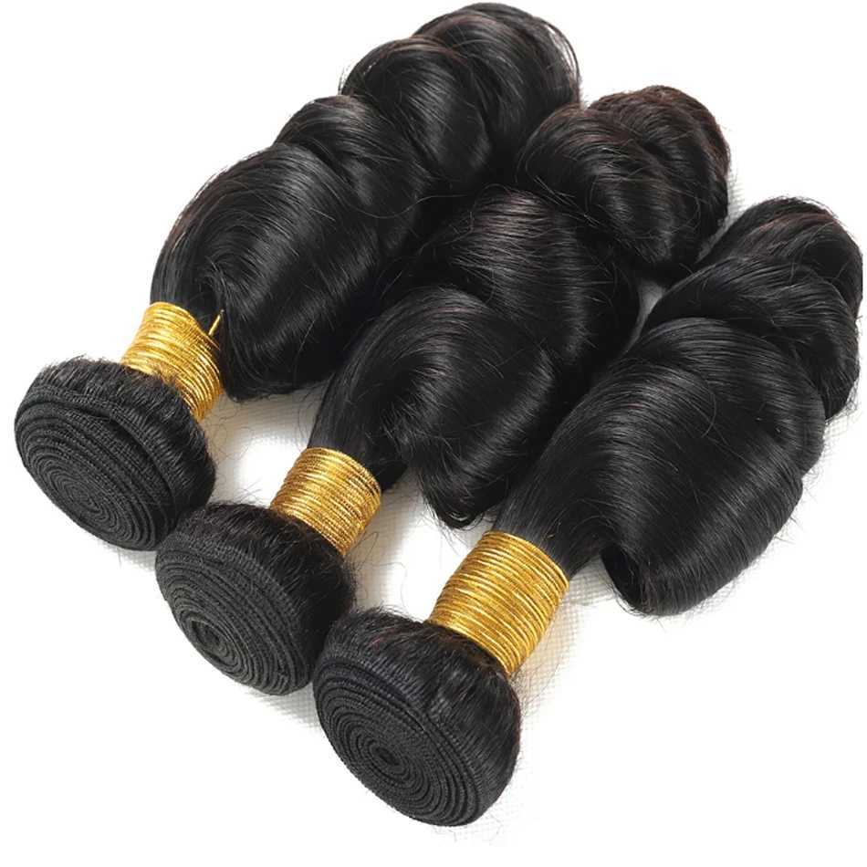 Loose Wave Bundles With Frontal 13X4 Human Hair 3Bundles With 4*4 Lace Clo Brazilian Hair Weave Bundles Remy Hair ExtensionsXJ250120