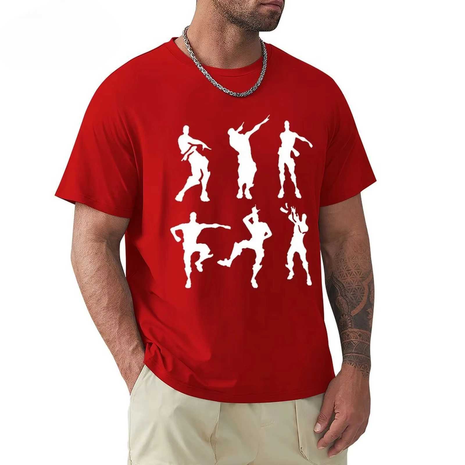 Adult Mens Gaming Dance T-Shirt Fortniter Celebrations Tees Fashion Short Sleeve Cotton Streetwear Oversized Loose Casual TopsXJ250117