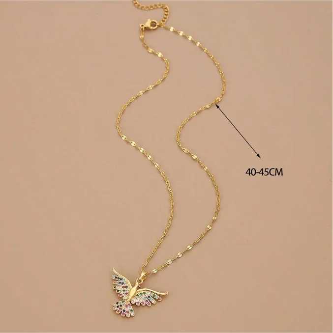 1 Piece Titanium Steel Chain Fashionable Unique Colorful Eagle Totem Pendant Necklace Personalized Animal Jewelry GiftXJ250121
