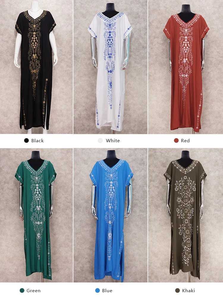 Embroidery Beach Cover Up Saida de Praia Swimsuit Women Bikini Cover Up Tunics for Beach Pareo Sarong Beachwear #Q790 W250120